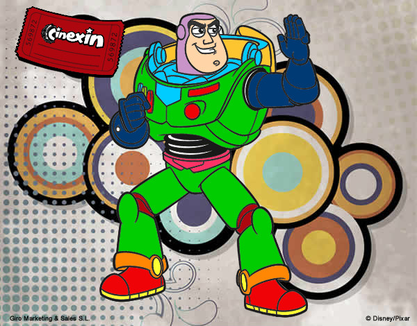 Desenho Buzz Lightyear pintado por barreto