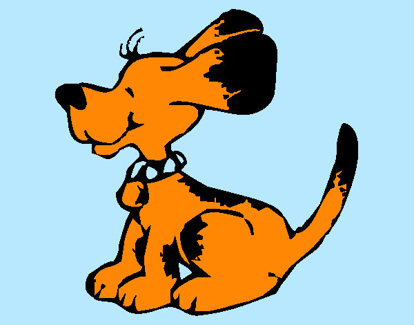 Desenho Cão com vento pintado por aflodilza 