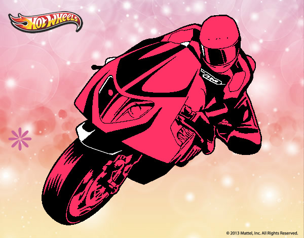 Desenho Hot Wheels Ducati 1098R pintado por GUIDUARTE