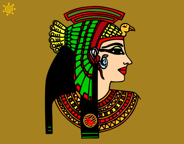 Desenho Perfil Cleopatra pintado por SarahLidia
