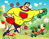 Desenho Super herói enorme pintado por GUIDUARTE