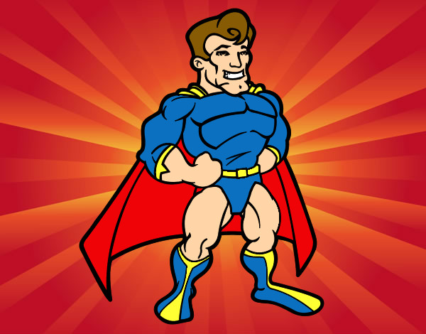 Desenho Super-herói musculoso pintado por ThiagoTG