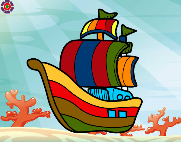 Desenho Embarcação piratas pintado por janeob-p