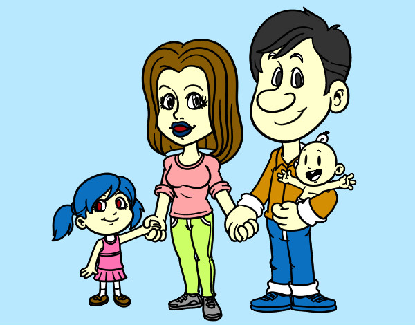 Desenho Família feliz pintado por MelissaSO