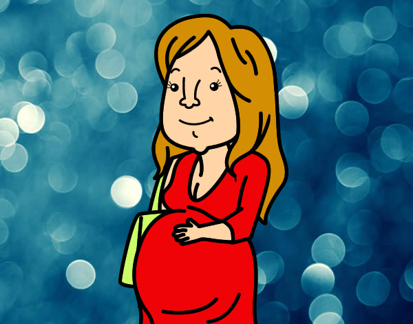 Desenho Mulher grávida pintado por ramonfcb