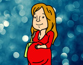 Desenho Mulher grávida pintado por ramonfcb