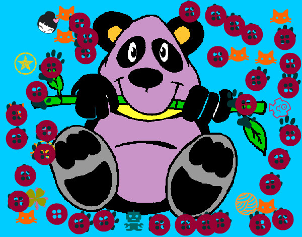 Desenho Urso panda pintado por  beatrizsm