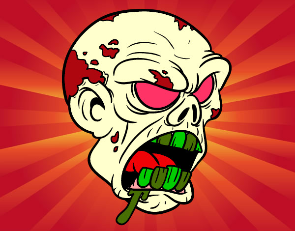 Desenho Cabeça de zombie pintado por jhonatan9