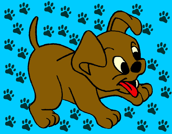 Desenho Cachorro pintado por fabyanna