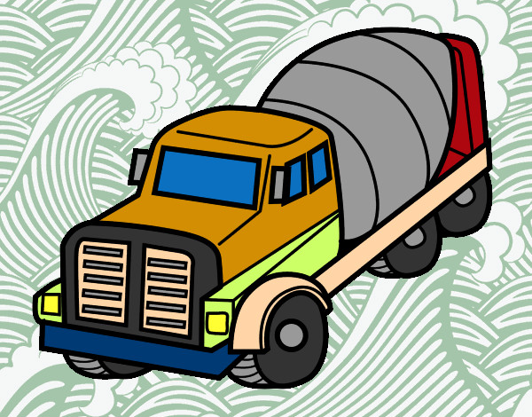 Desenho Caminhão betoneira pintado por nnnnnnnnnn