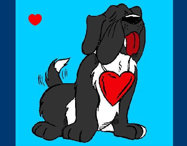 Desenho Cão apaixonado pintado por Lady