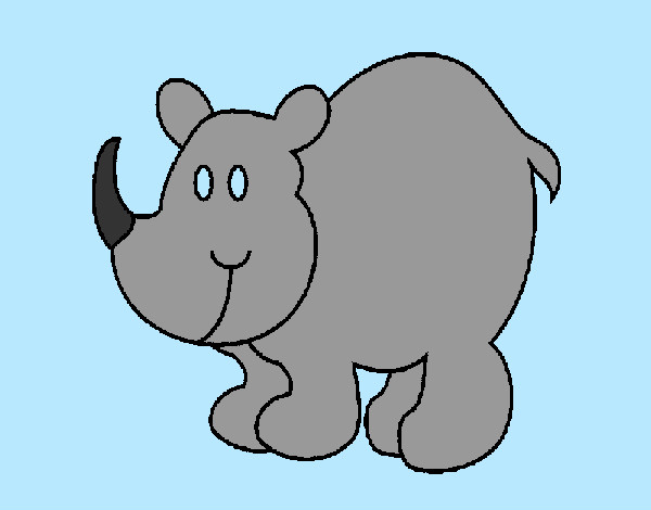 Desenho Rinoceronte pintado por gabizola