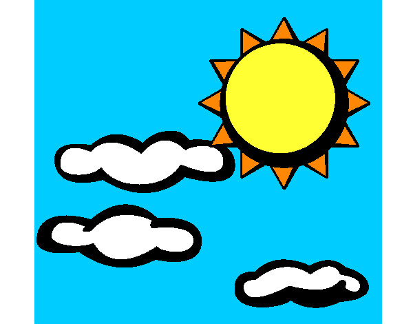 Desenho Sol e nuvens 2 pintado por Tati22