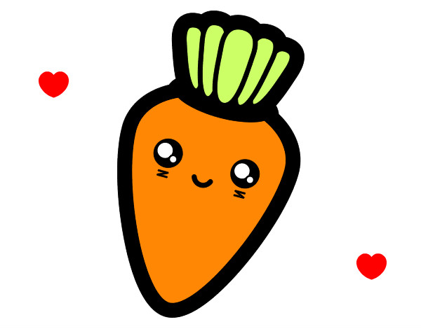Desenho Cenoura sorridente pintado por minimilk78