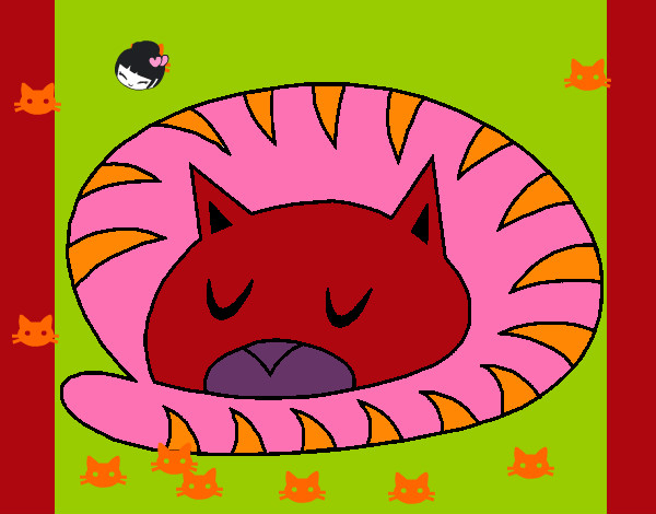Desenho Gato a dormir pintado por Yasmin1234