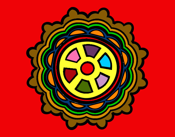 Desenho Mandala em forma de leme pintado por Mamandalas
