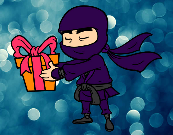 Ninja com um presente