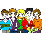 Desenho Os meninos do One Direction pintado por Deisymara