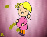 Desenho Rapariga grávida pintado por Yasmin1234