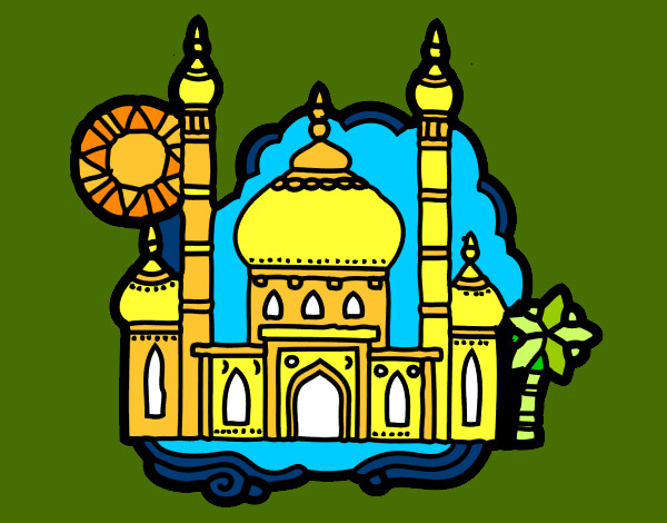 Desenho Taj Mahal pintado por lucianoPE