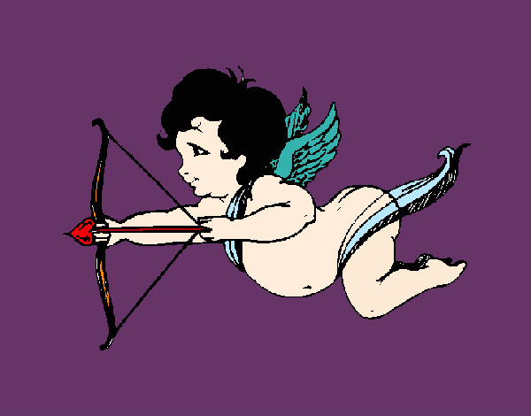 Desenho Cupido a voar pintado por _Dindih_