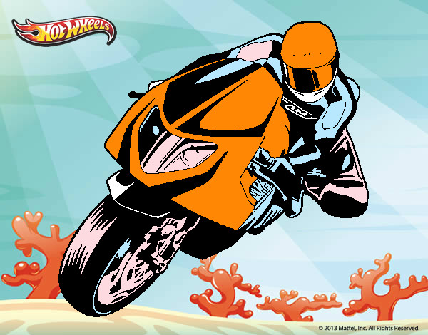 Desenho Hot Wheels Ducati 1098R pintado por Edududu