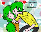 Desenho Marshall Lee e Marceline pintado por Abelha