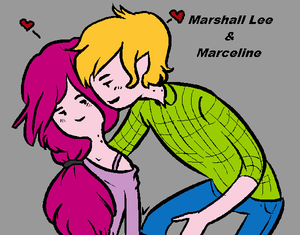 Desenho Marshall Lee e Marceline pintado por chris_Sing