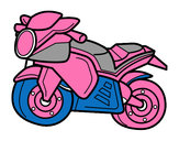 Desenho Moto esportiva pintado por Edududu