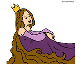 Desenho Princesa relaxada pintado por camilam