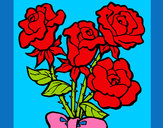 Desenho Ramo de rosas pintado por larilari