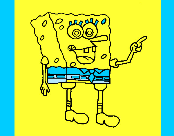 Desenho SpongeBob 5 pintado por Migalhas