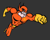 Desenho Super-herói sem uma capa pintado por chris_Sing