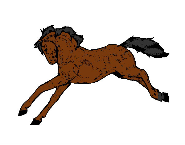 Desenho Cavalo a correr pintado por guigu