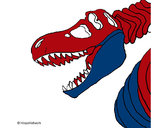 Desenho Esqueleto tiranossauro rex pintado por KingJD
