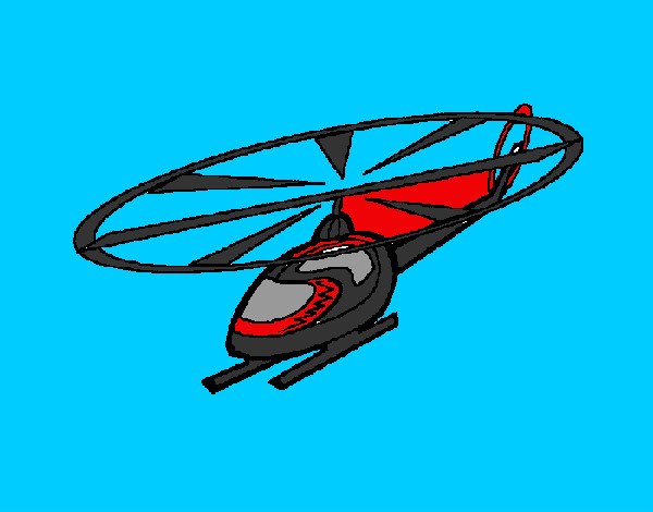 Desenho Helicóptero pintado por guigu