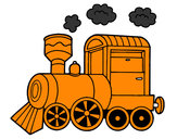Desenho Locomotiva a vapor pintado por luan23
