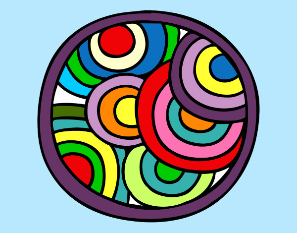 Desenho Mandala circular pintado por jackie 