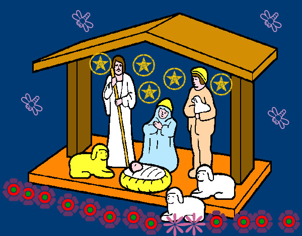 Desenho Manjedoura de natal pintado por SABRINAS 
