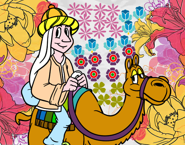 Desenho Rei Melchor a camelo pintado por SABRINAS 