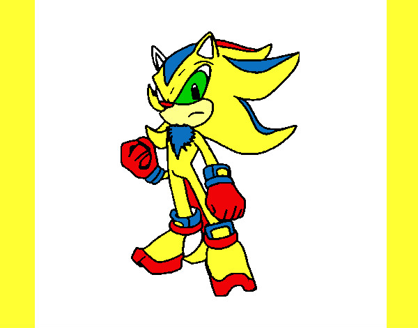 Desenho Sonic pintado por guigu