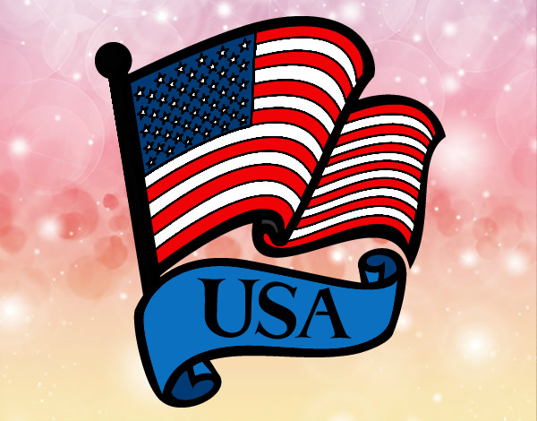 Desenho Bandeira dos Estados Unidos pintado por livita