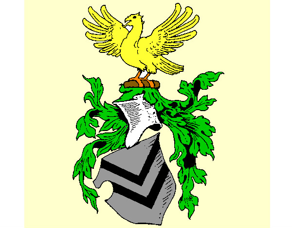 Desenho Escudo de armas e águia pintado por karlina