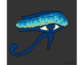 Desenho Olho de hórus pintado por marcelle