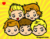 Desenho One Direction 2 pintado por guinunbinh