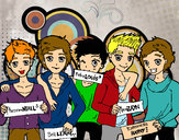 Desenho Os meninos do One Direction pintado por livita