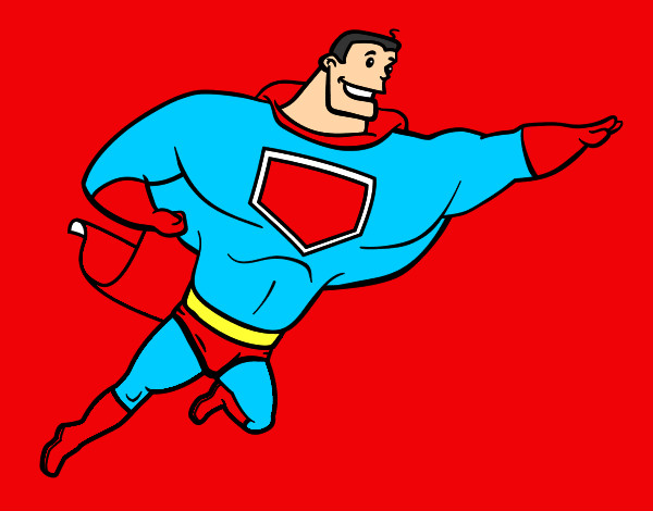 Desenho Super herói enorme pintado por william