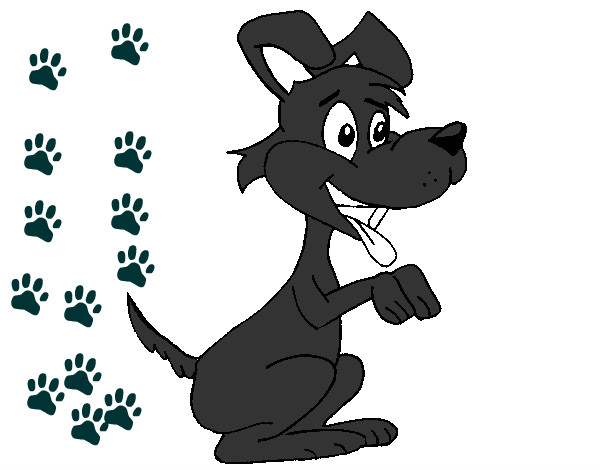 Desenho Cão com duas patas pintado por MrFelipe