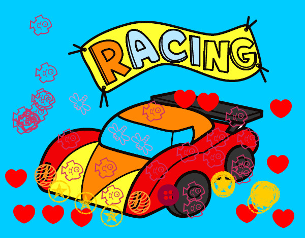 Desenho Carro de competição pintado por Matheusin