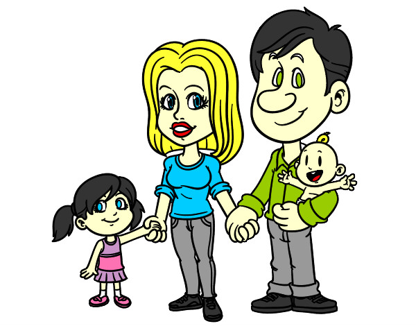 Desenho Família feliz pintado por reratinha